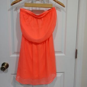 Express Strapless Chiffon Dress